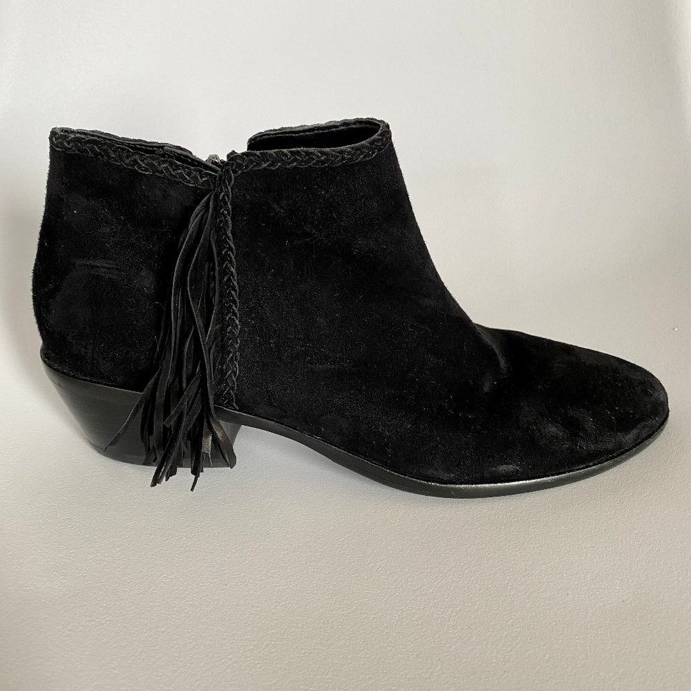 New Sam Edelman Paige Fringe Leather Ankle Boots